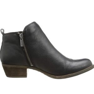 Black leather booties!